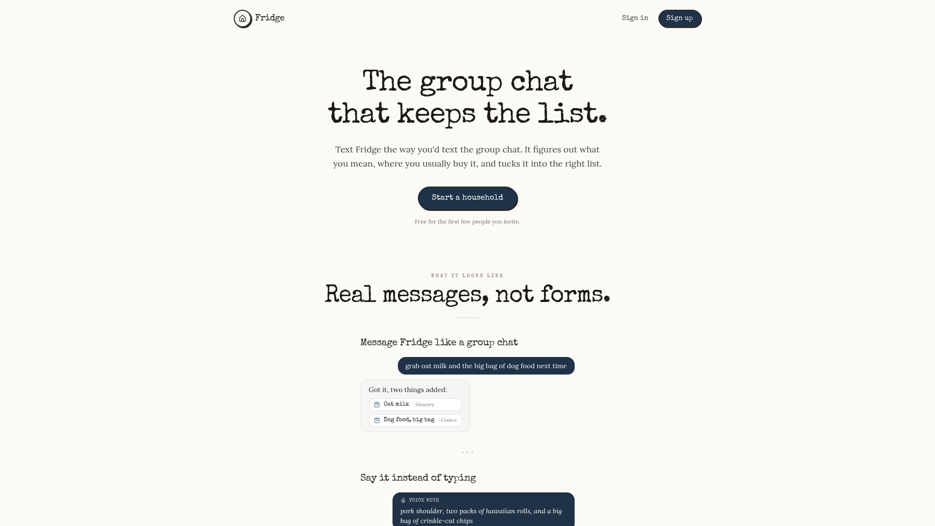 GetFridgeApp.com screenshot